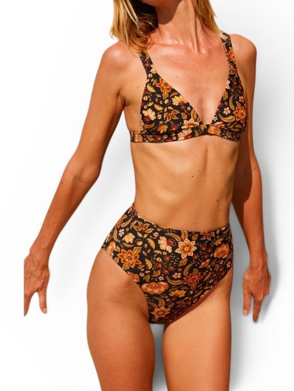 KAVALA COLLECTIVE Rhapsody Kalani Top & Samet Bottom Bikini - Small